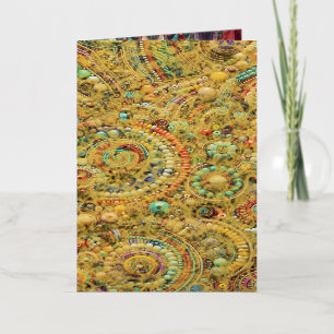 vintage floral foil greeting card