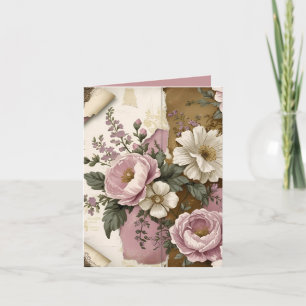 Vintage Floral - Folded Note Card