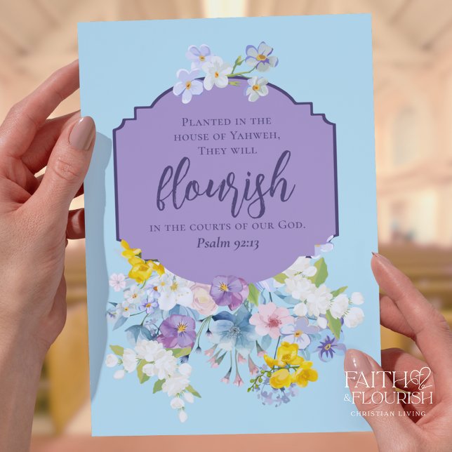 Vintage Floral Frame Scripture Church Bulletin (Creator Uploaded)