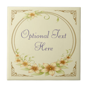 Vintage Floral Frame Tile