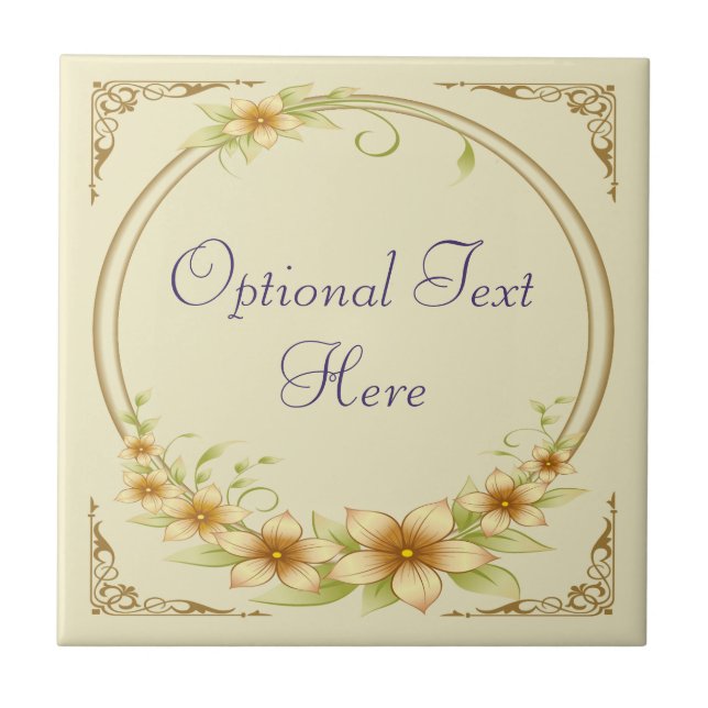 Vintage Floral Frame Tile (Front)