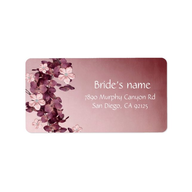 Vintage Floral Garden Address Label (Front)
