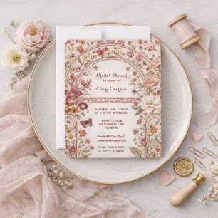 Vintage Floral Garden Bridal Shower  Invitation