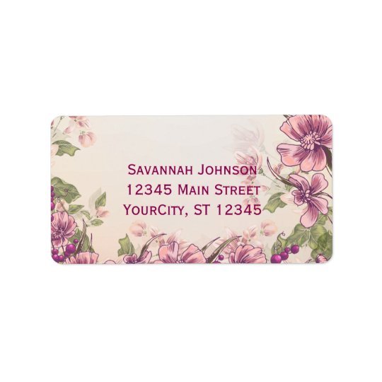 Vintage Floral Garden Custom Address Labels