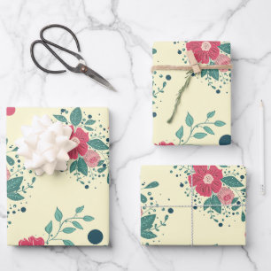 Vintage Floral Garden Matte Wrapping Paper