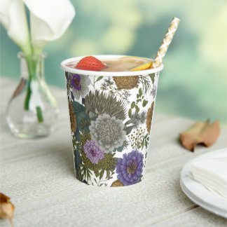 Vintage Floral Garden Paper Cup