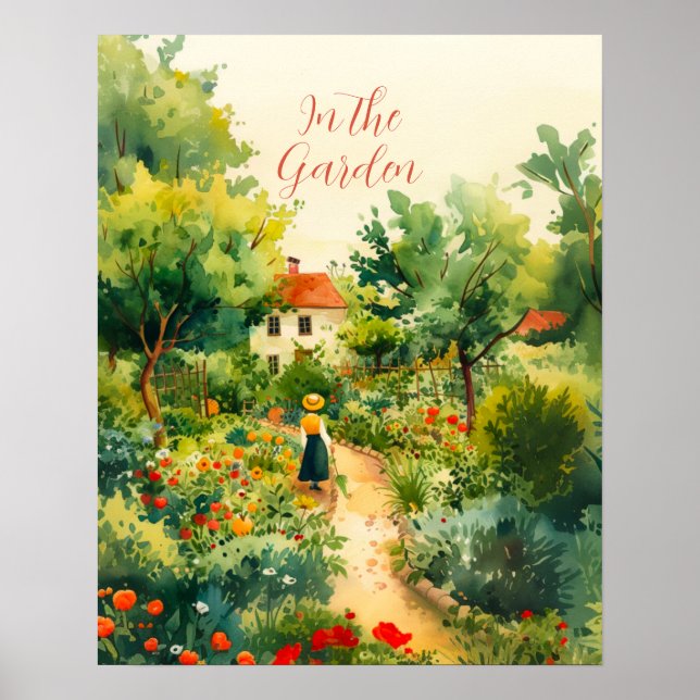Vintage Floral Garden Poster (Front)