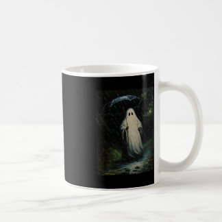 Vintage Floral Ghost Halloween Ghost In The Forest Coffee Mug