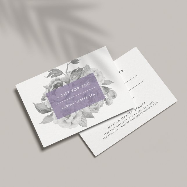 Vintage Floral Gift Certificate | Lilac (Creator Uploaded)