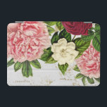 Vintage Floral Gold Marble Personalized iPad Mini Cover<br><div class="desc">Beautiful pink and burgundy vintage flowers on a gold marble background decorate this elegant iPad cover. Easily personalize with a name or monogram.</div>