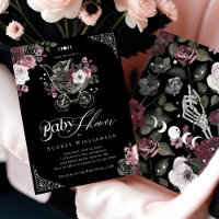 Vintage Floral Gothic Stroller Spooky Baby Shower
