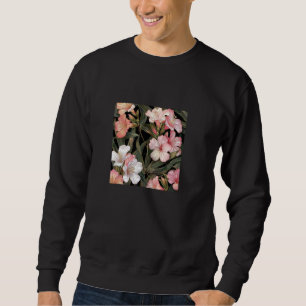 Vintage Floral Graphic Oleander Flowers Sweatshirt