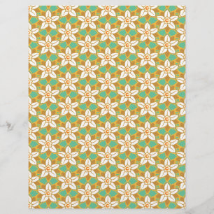 Vintage Floral green and yellow Jonquil pattern