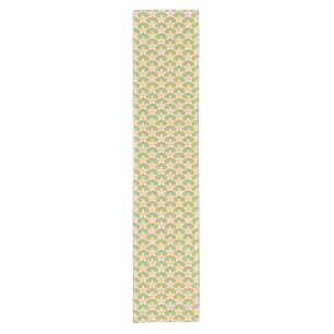 Vintage Floral green and yellow Jonquil pattern Short Table Runner