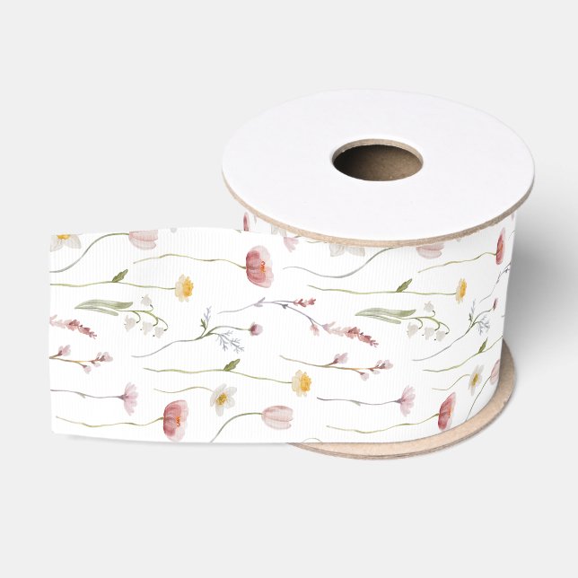 Vintage Floral Grosgrain Ribbon (Spool)