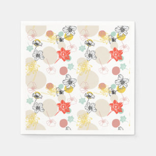 Vintage floral harmony napkin
