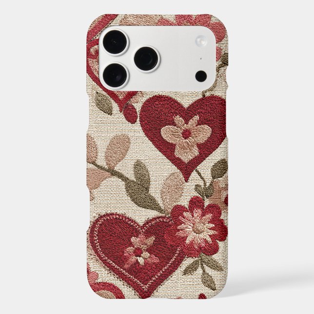 Vintage Floral Heart Phone Case – Romantic style (Back)