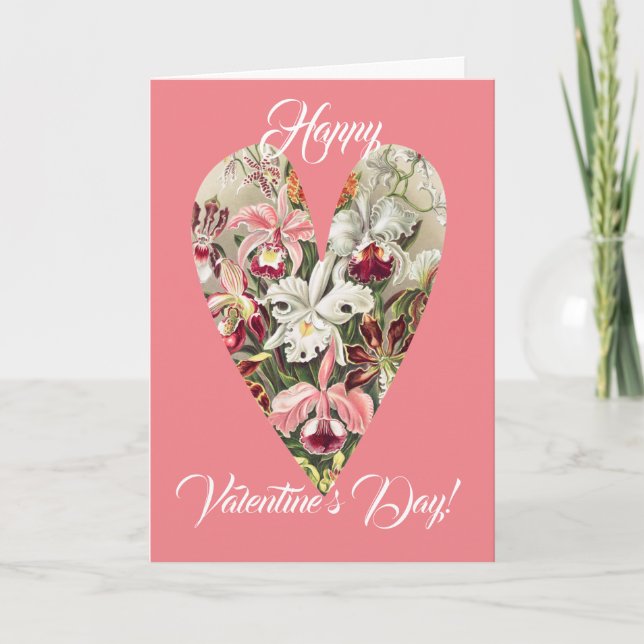 Vintage Floral Heart Series 7 Valentine Card (Front)