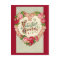 Vintage Floral Heart Valentine Postcard