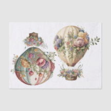 Vintage Floral Hot Air Balloons 2