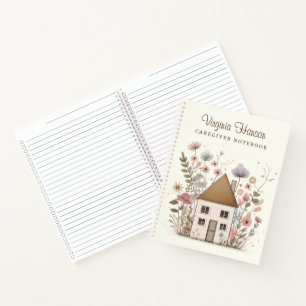 Vintage Floral House Caregiver To Do List Business Notebook