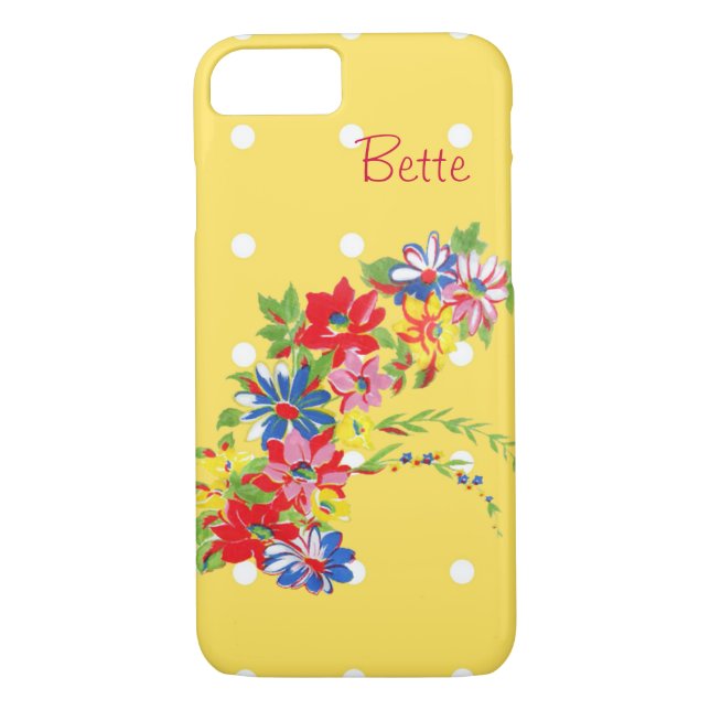 Vintage Floral iPhone 7 Case (Back)