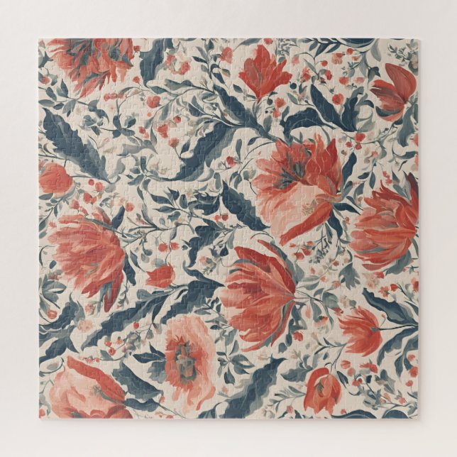 Vintage Floral Jigsaw Puzzle (Vertical)