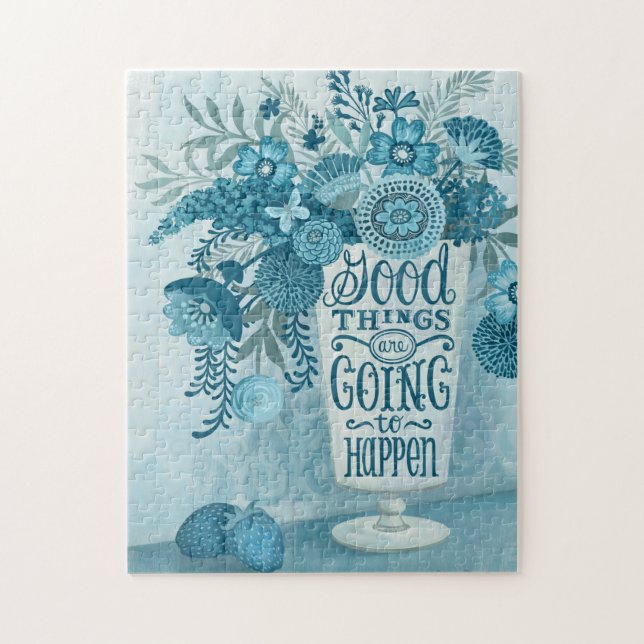 Vintage Floral Jigsaw Puzzle (Vertical)