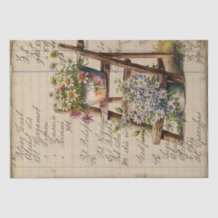 Vintage Floral Journal Tissue Paper
