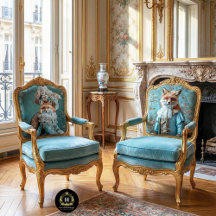 Vintage Floral King Louis Fox Decoupage