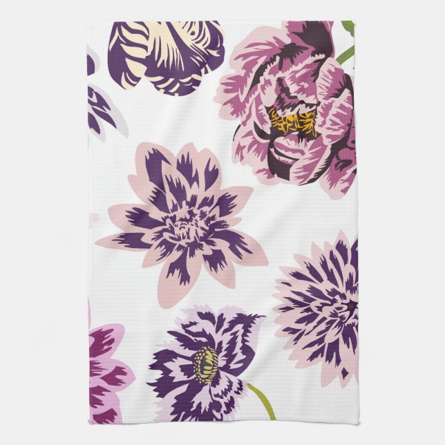 Vintage Floral Kitchen Towel (Vertical)