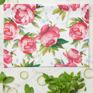 Vintage floral kitchen towel