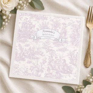 Vintage floral lavender de jouy shower  napkin