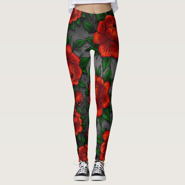 Vintage Floral leggings (Front)