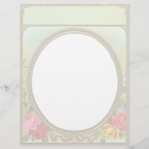 Vintage Floral Letterhead Stationery