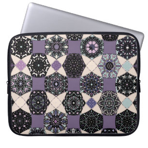 Vintage Floral Mandala: Colourful Seamless Laptop Sleeve