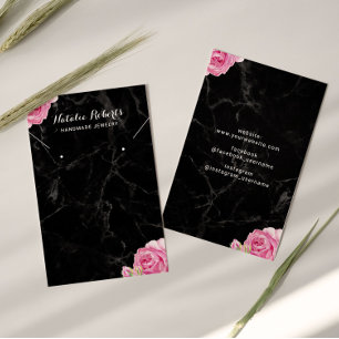 Vintage Floral Marble Jewellery Earring Display