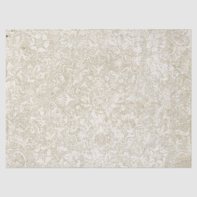 Vintage Floral Medallion Decoupage Tissue Paper (Front)