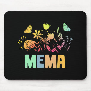 Vintage Floral Mema Shirt For Women Mothers Day  Mouse Pad