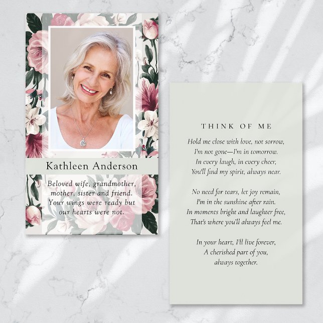 Vintage Floral Memorial Card (Creator Uploaded)