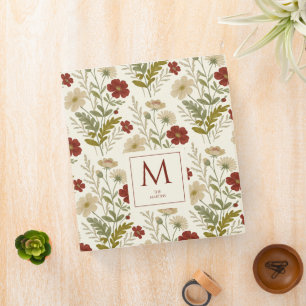 Vintage Floral Monogram Family Memory MH26 Binder