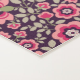 Vintage Floral Moroccan Pattern Pink Yoga Mat