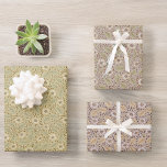 Vintage Floral Morris Pattern Christchurch Wrapping Paper Sheet<br><div class="desc">The three vintage wrapping paper sheets are three colour variations of the Morris pattern "Christchurch",  by William Morris (or one of his collaborators),   from 1882,  now in the public domain. It has white flowers,   green or golden leaves and small darker leaves in the background.</div>