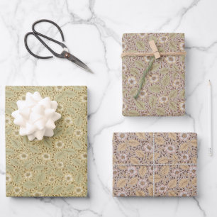 Vintage Floral Morris Pattern Christchurch Wrapping Paper Sheet
