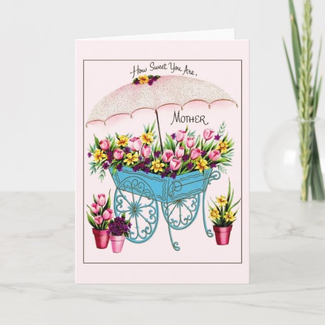 Vintage Floral Mother's Day Card (Front)