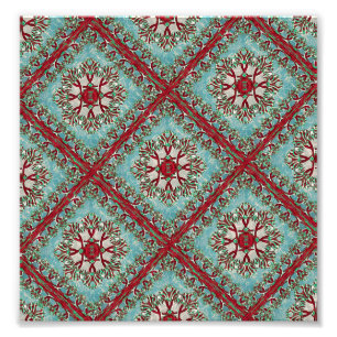 Vintage Floral Motif Photo Print