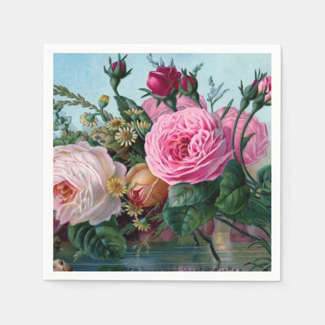 Vintage Floral Napkin (Front)