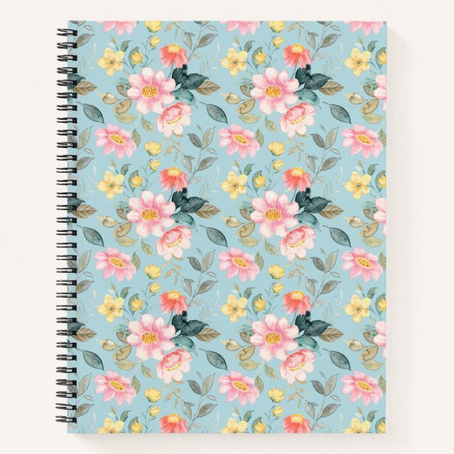 Vintage Floral  Notebook (Front)