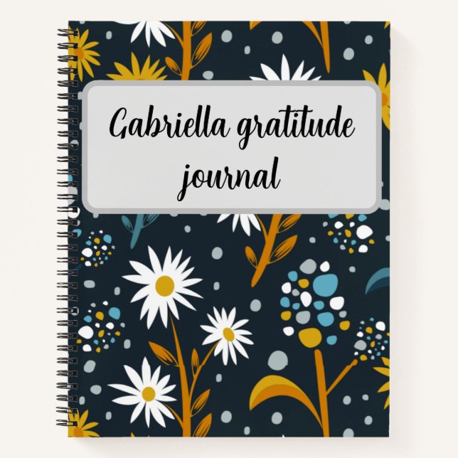 Vintage floral  notebook (Front)
