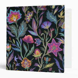 Vintage Floral Ornamental Pattern Victorian Style Binder